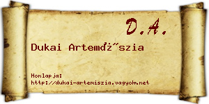 Dukai Artemíszia névjegykártya